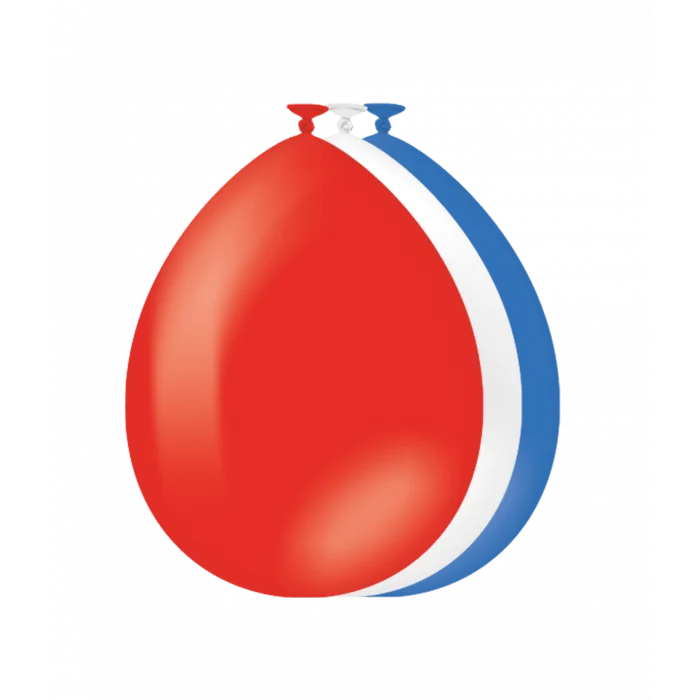 Rood Wit Blauwe Ballonnen 30cm 50st