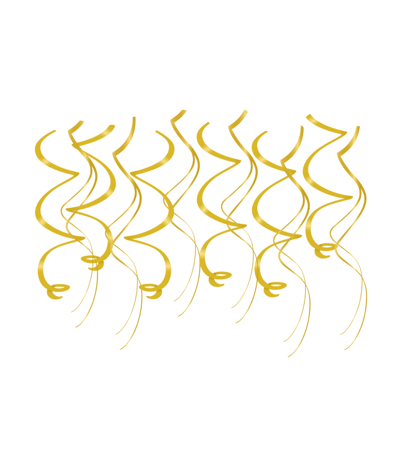 Gouden Hangdecoratie Swirls 12st