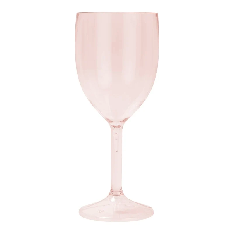 Rose Gouden Wijnglas Plastic 300ml 2st