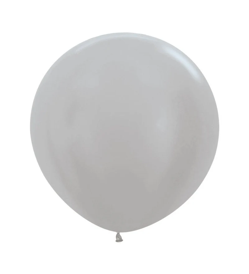 Zilveren Ballonnen Pearl 61cm 3st