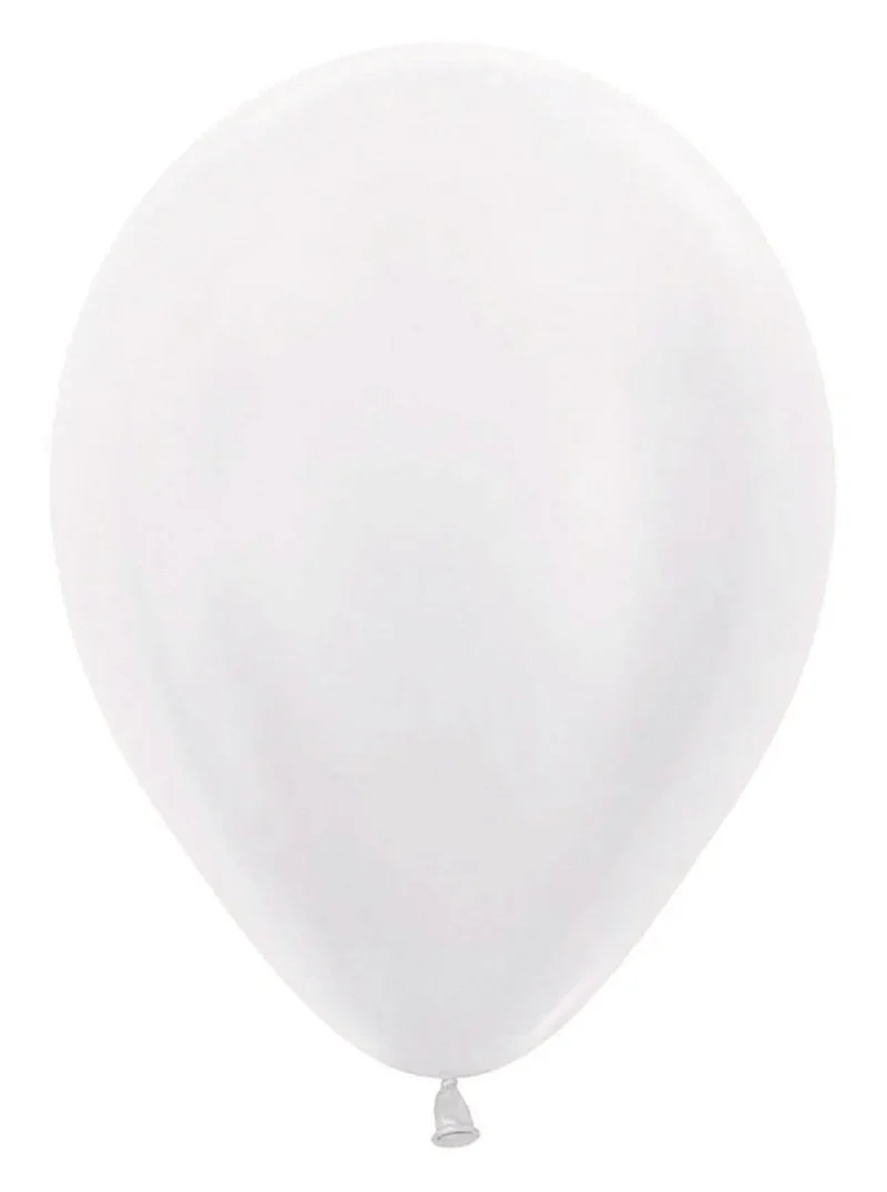 Witte Ballonnen Parelmoer 30cm 50st