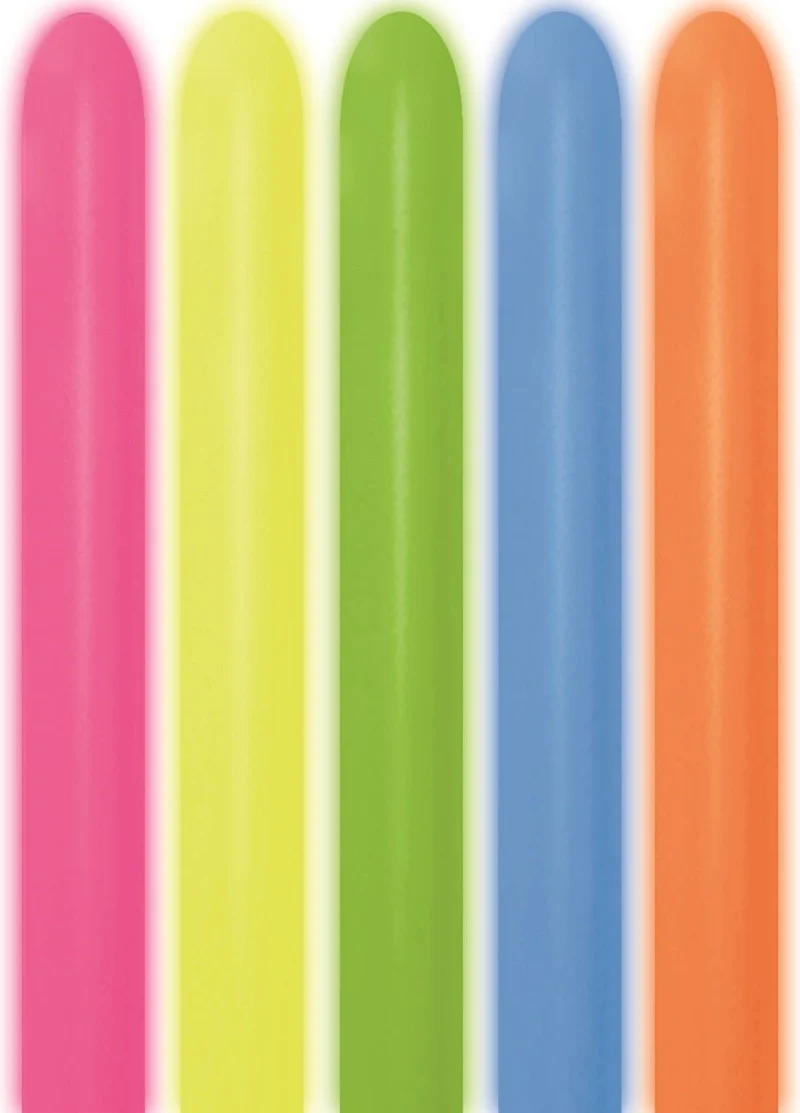 Gekleurde Modellleerballonnen Neon 1,52m 50st