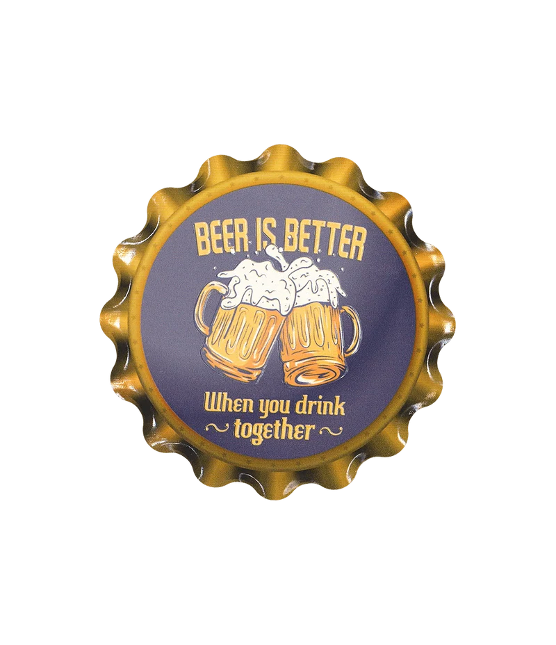 Bruine Onderzetters Beer Is Better 11cm