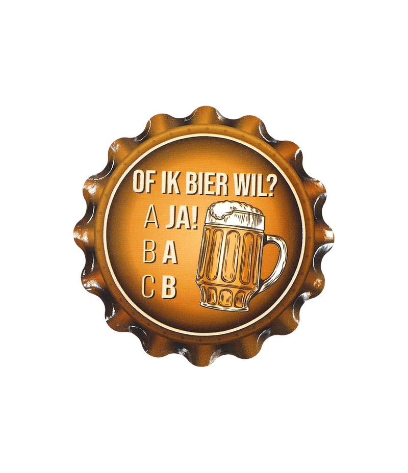 Oranje Onderzetters Of Ik Bier Wil 11cm