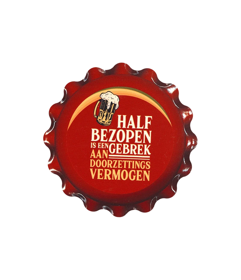 Rood Gele Onderzetters Half Bezopen 11cm
