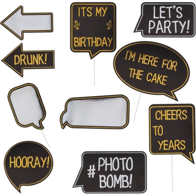 Verjaardag Photobooth Props 10st