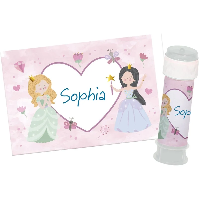 Prinsessen Stickers Bellenblaas 6st