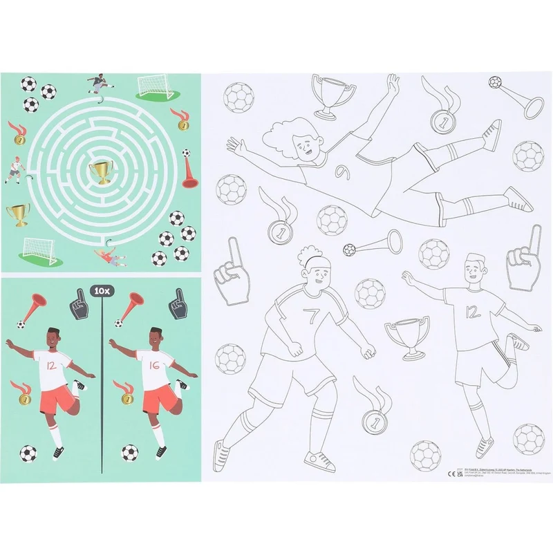 Voetbal Placemats Met Activiteiten 40cm 6st