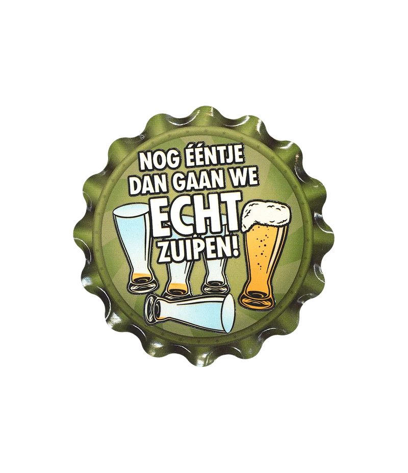 Groene Onderzetters Echt Zuipen 11cm