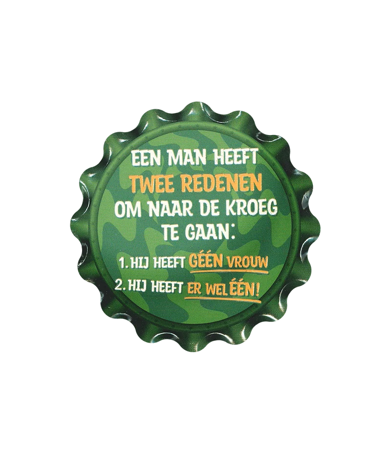 Groene Onderzetters Twee Redenen 11cm