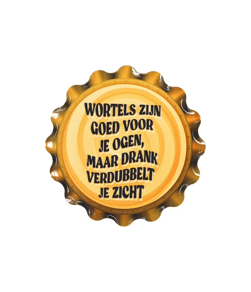 Oranje Onderzetters Wortels Zijn Goed 11cm