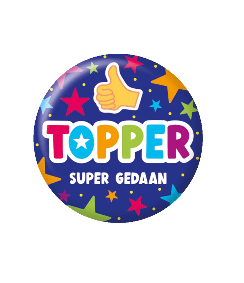 Donkerblauwe Button Topper 5,5cm