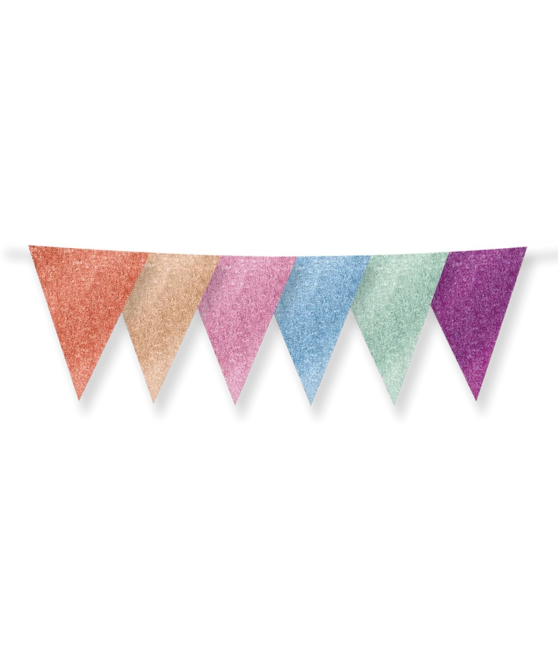 Gekleurde Slinger Glitter 6m