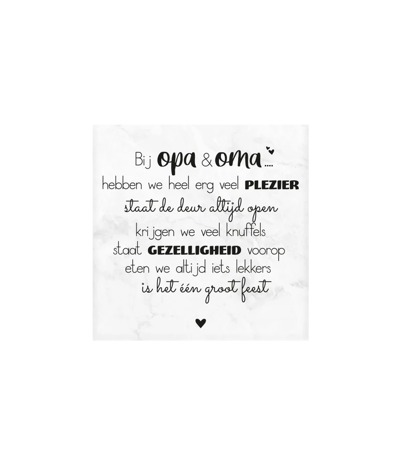Opa En Oma Marmeren Onderzetters 10cm