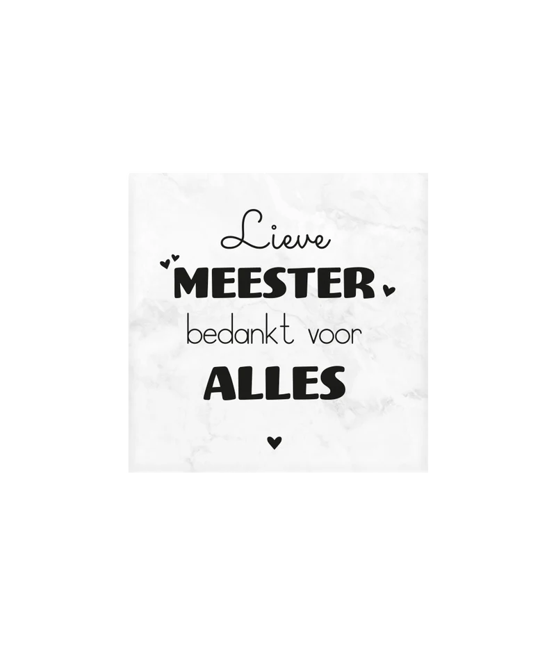 Meester Marmeren Onderzetters 10cm