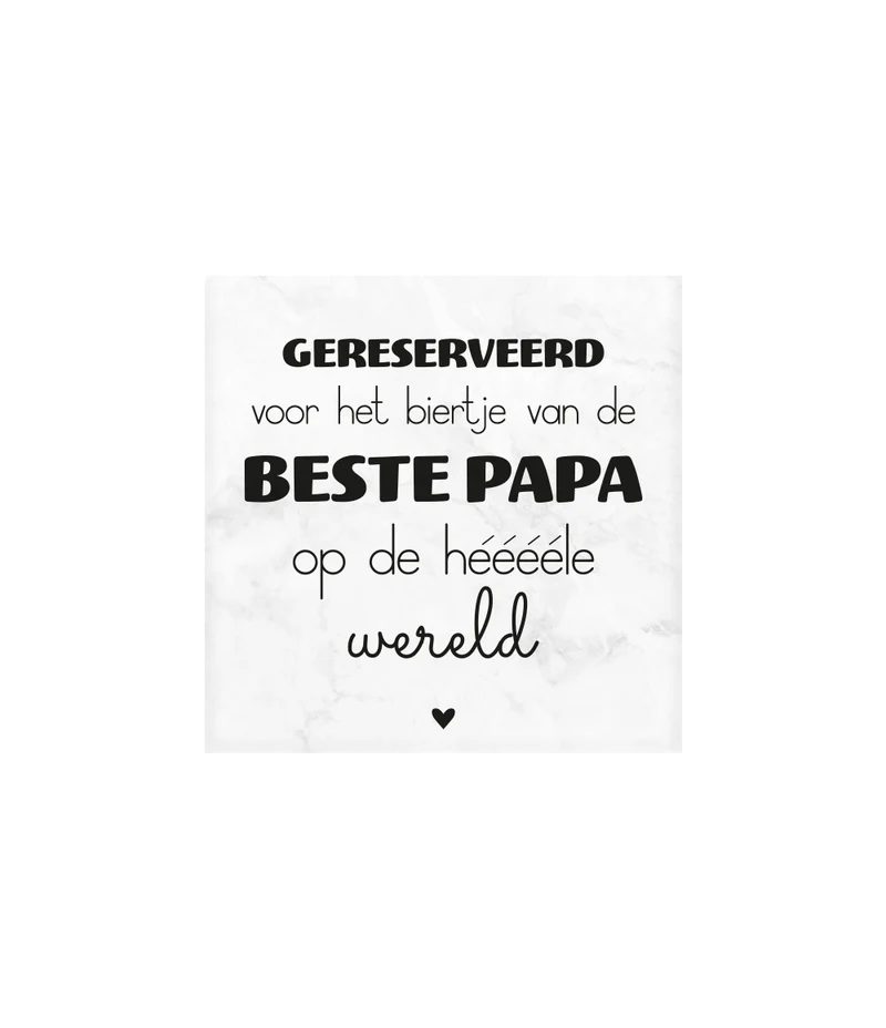 Beste Pappa Marmeren Onderzetters 10cm