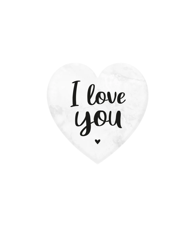 I Love You Marmer Hartje 5cm