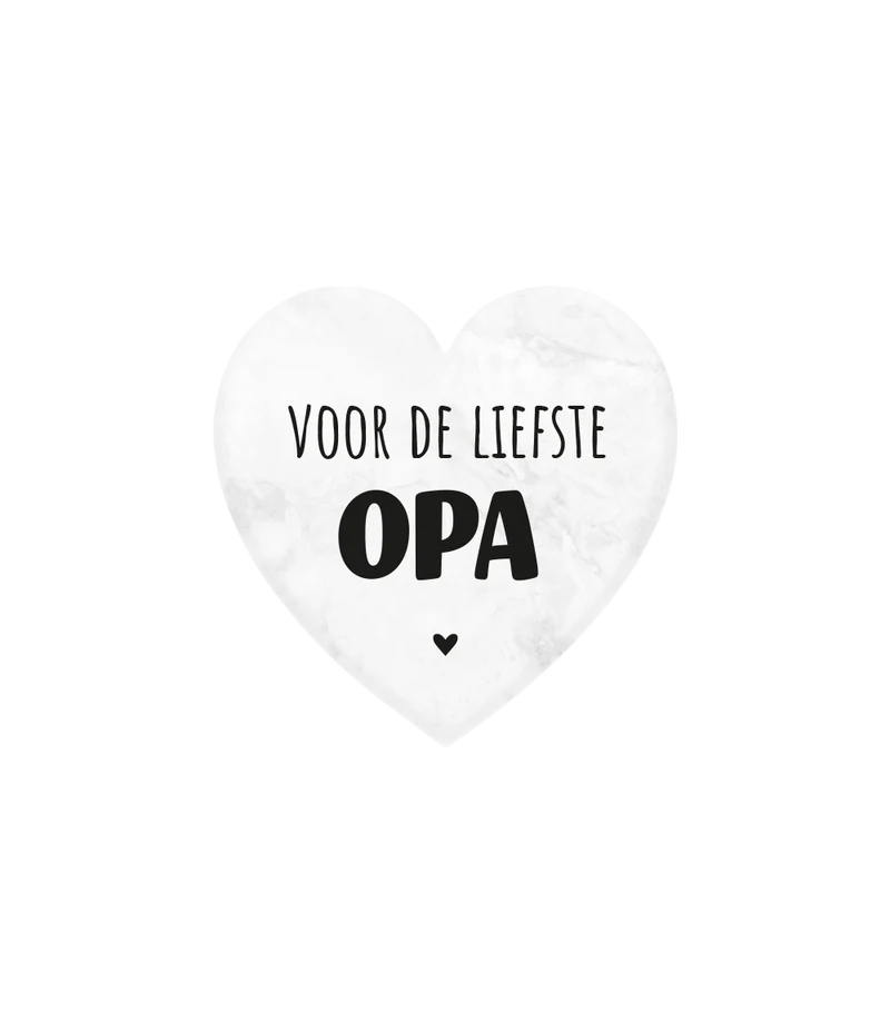 Liefste Opa Marmer Hartje 5cm
