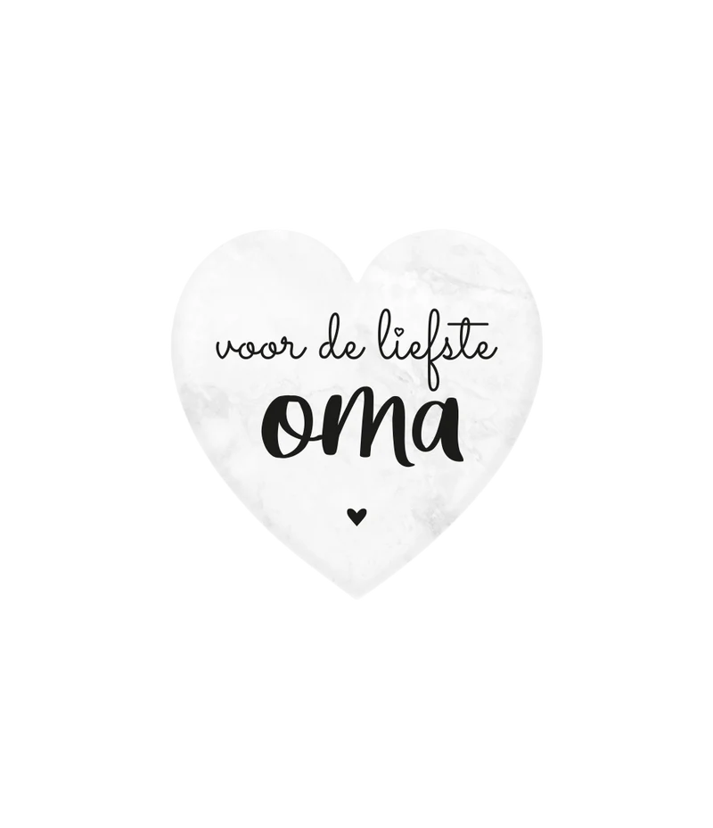 De Liefste Oma Marmer Hartje 5cm