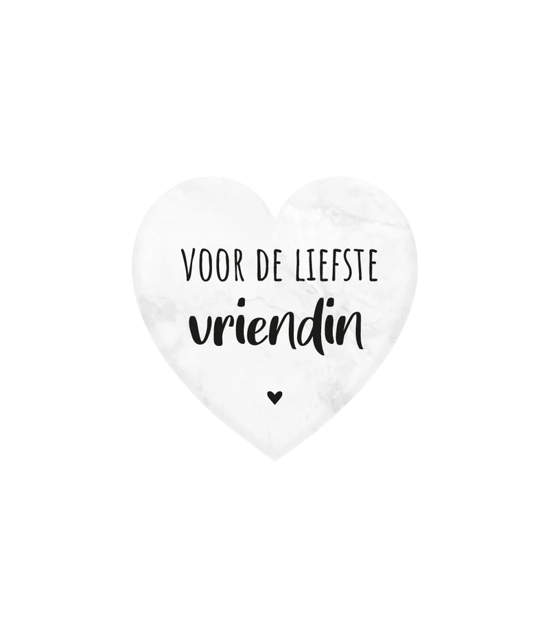 Liefste Vriendin Marmer Hartje 5cm