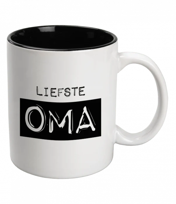 De Liefste Oma Mok Wit Keramiek Liefste Oma 12cm
