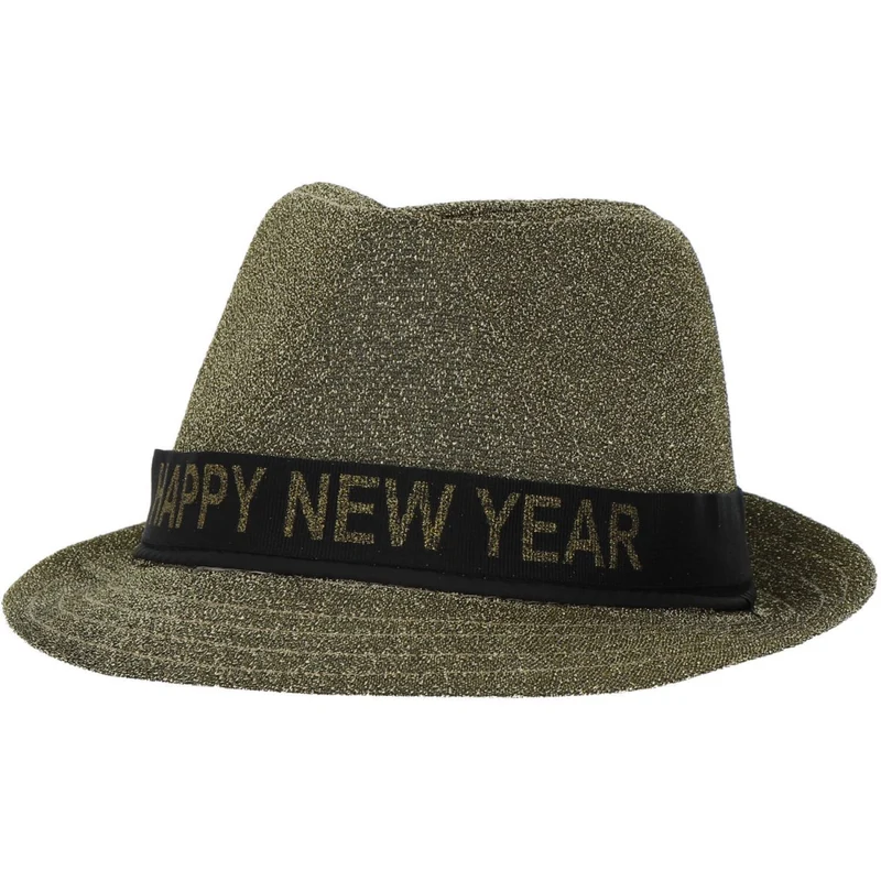 Happy New Year Hoed Goud 59cm