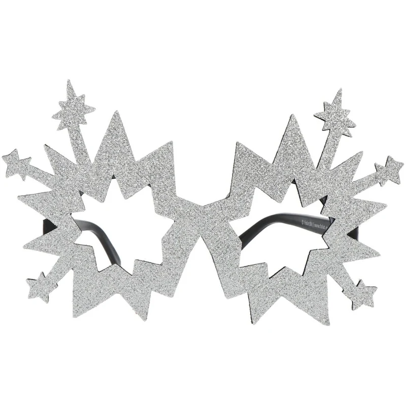 Happy New Year Bril Zilver Vuurwerk