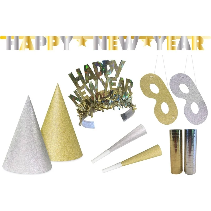 Happy New Year Decoratie Set 27 delig