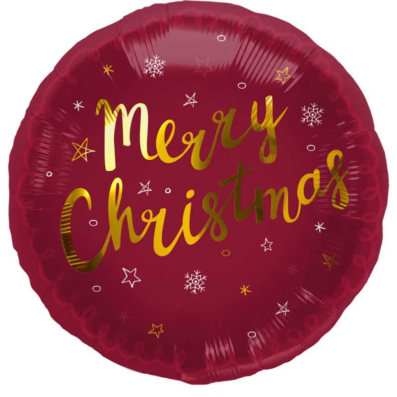 Kerst Helium Ballon Merry Christmas Leeg 45cm