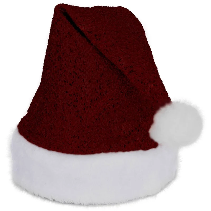 Kerstmuts Rood Glitter 58cm