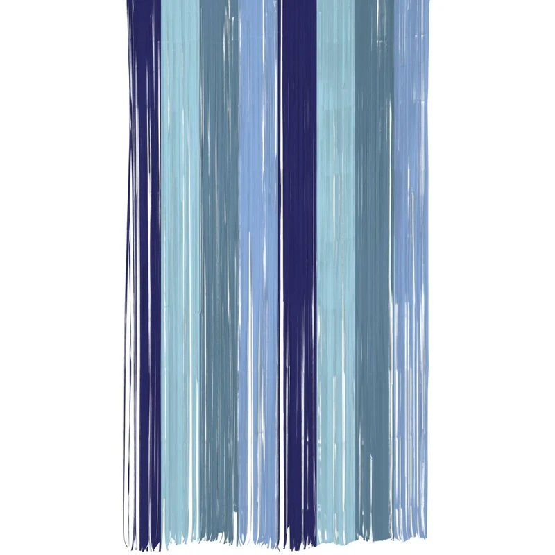 Blauwe Deurgordijn Gestreept 2m