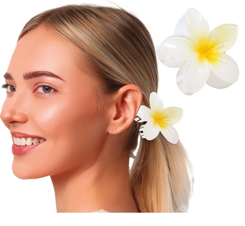 Bloem Haarclip Wit