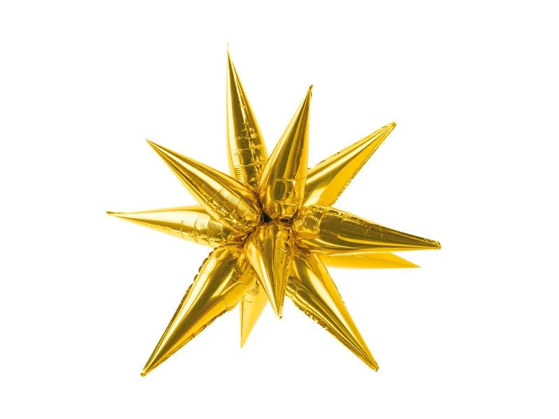 Folie Ballon Ster 3D Goud Leeg 70cm