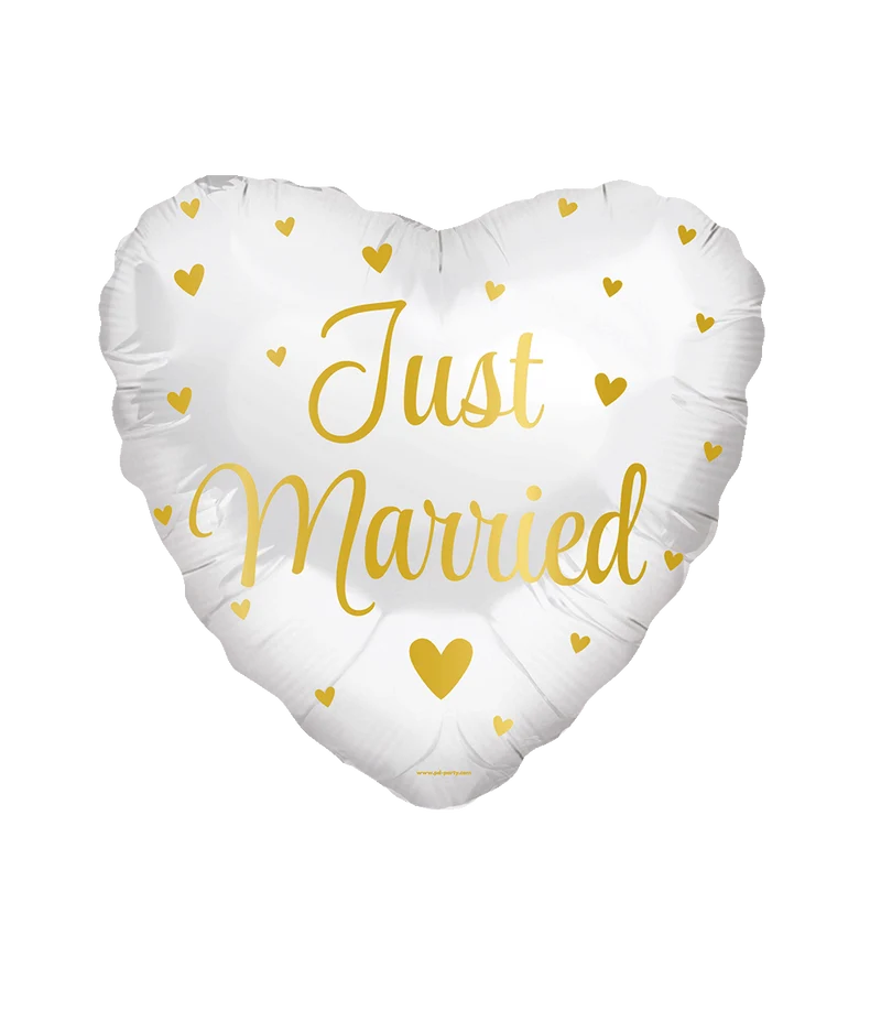 Bruiloft Helium Ballon Just Married Leeg 45cm
