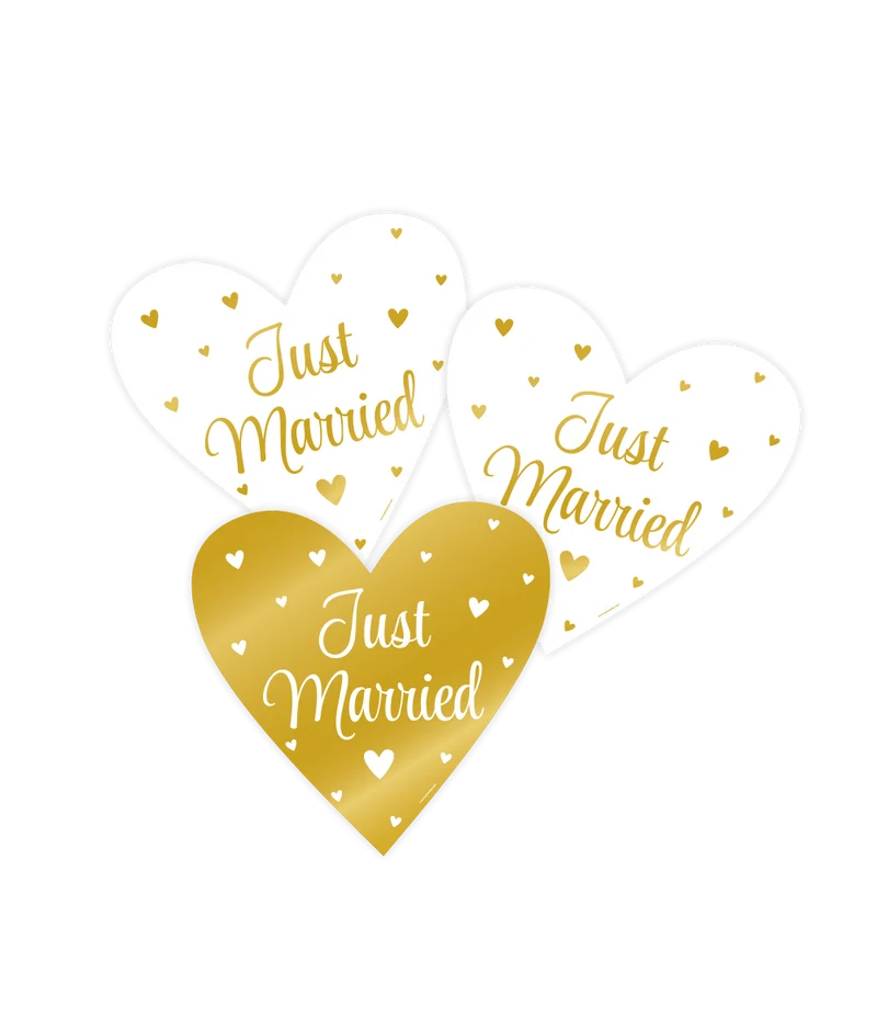 Bruiloft Wanddecoratie Just Married 25cm 3 delig
