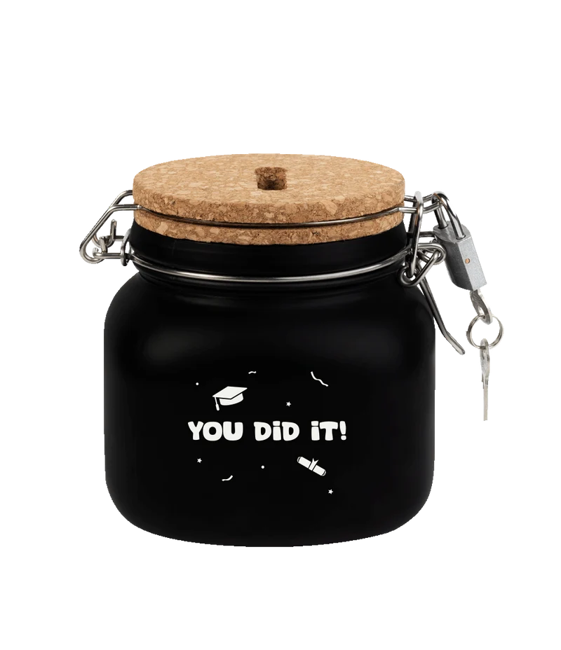 Zwarte Spaarpot You Did It 12,5cm