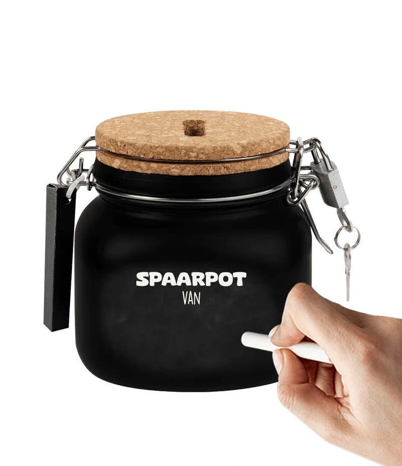 Zwarte Spaarpot Spaarpot Met Naam 12,5cm