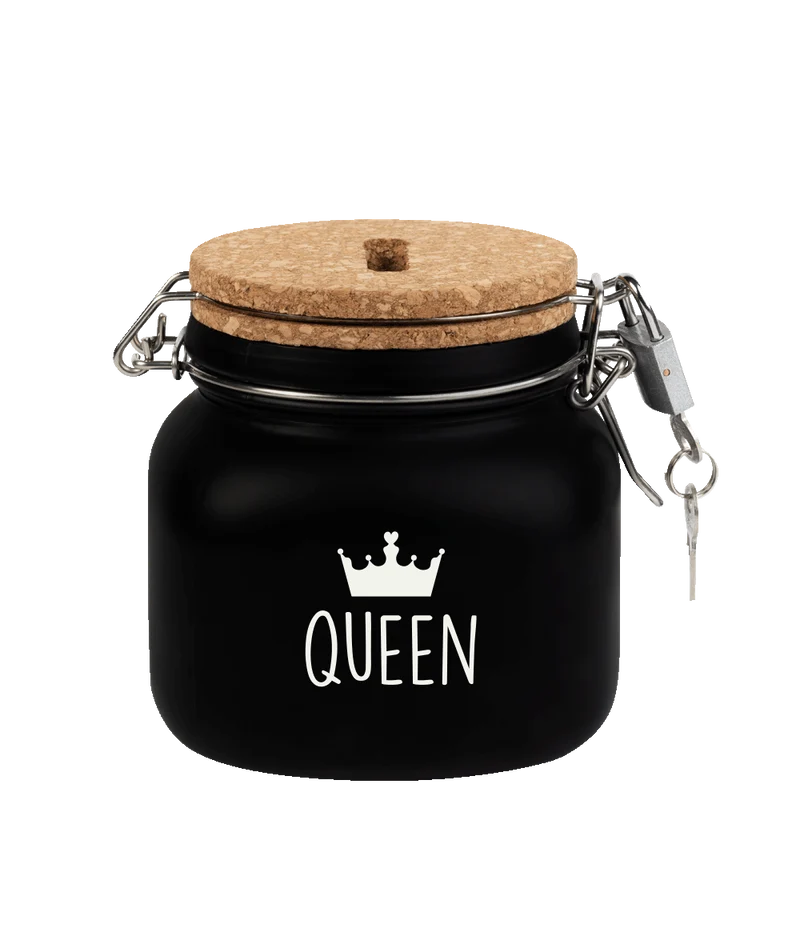 Zwarte Spaarpot Queen 12,5cm