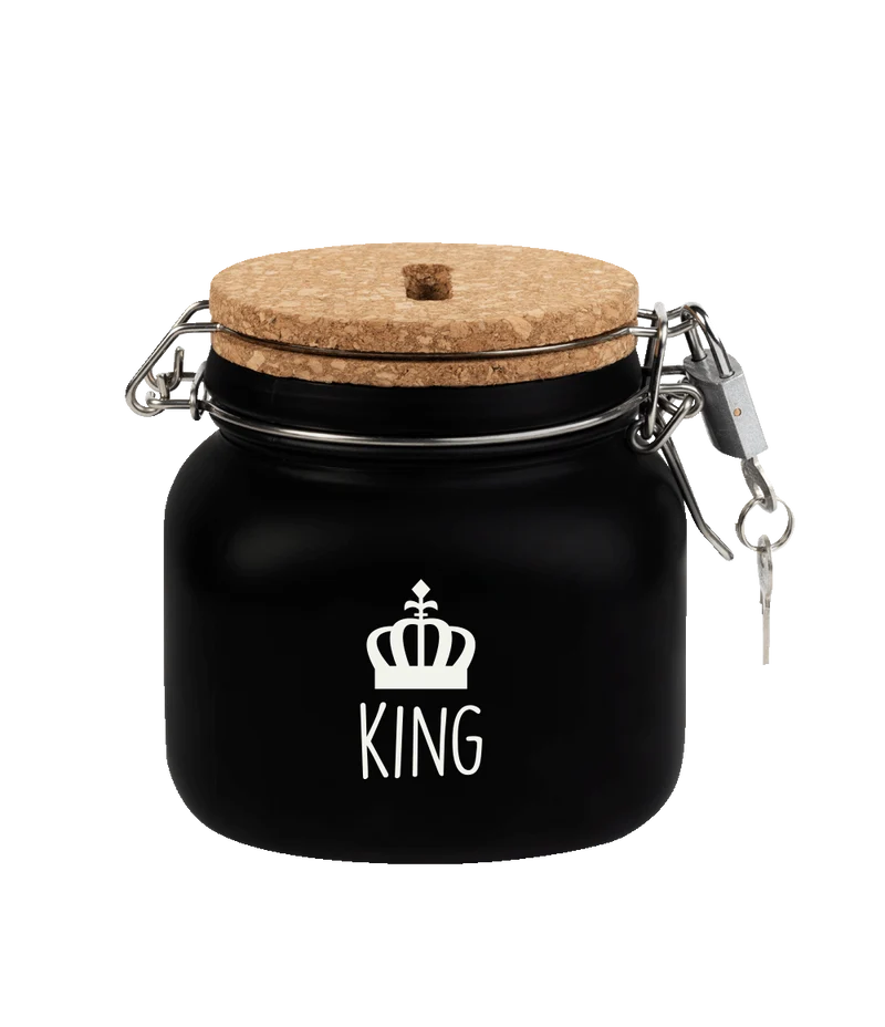 Zwarte Spaarpot King 12,5cm