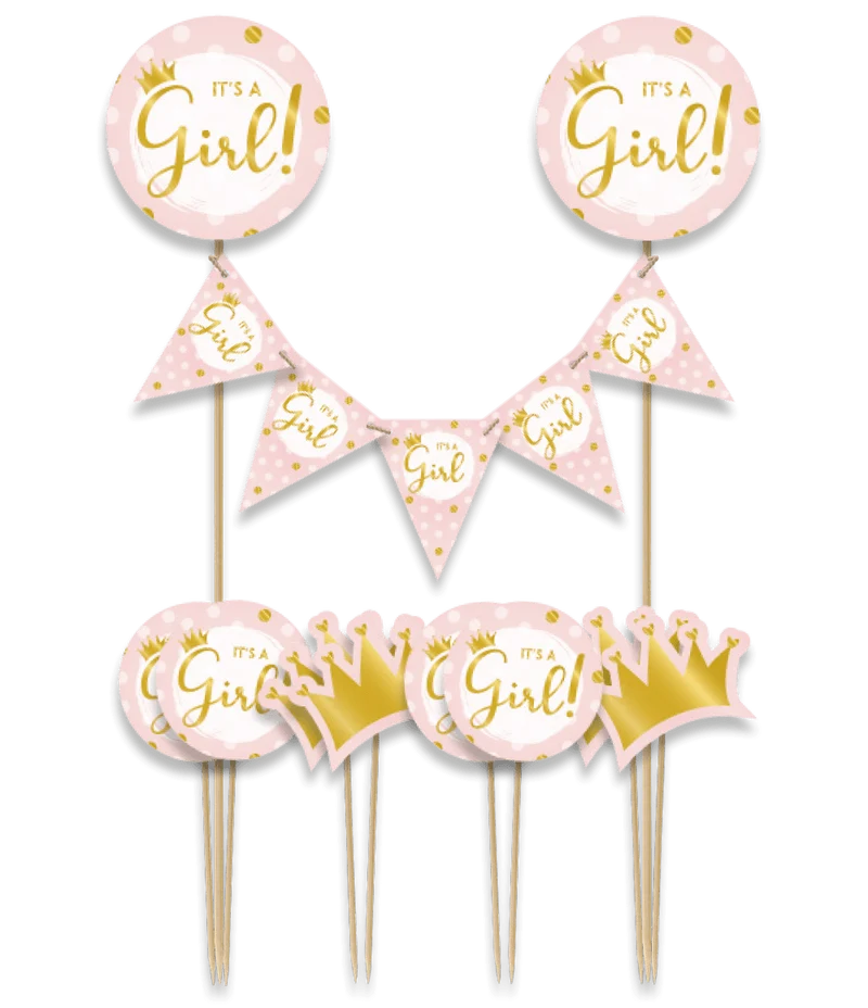 Geboorte Taarttopper Meisje 30cm