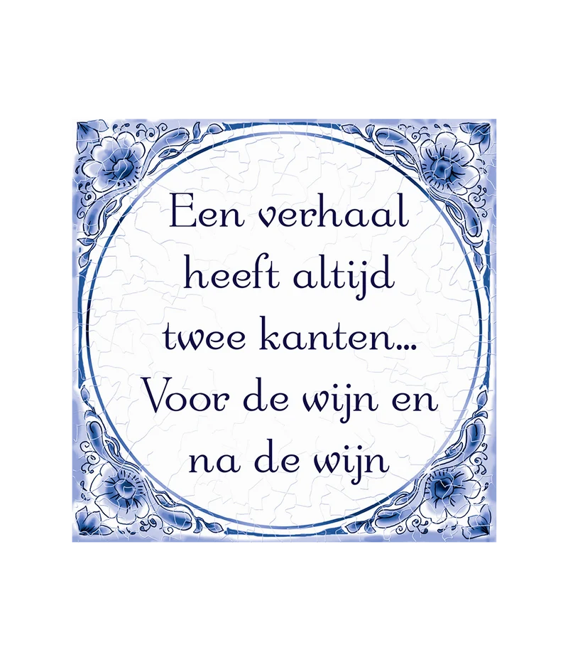 Verhaal Twee Kanten Delftsblauw Tegel