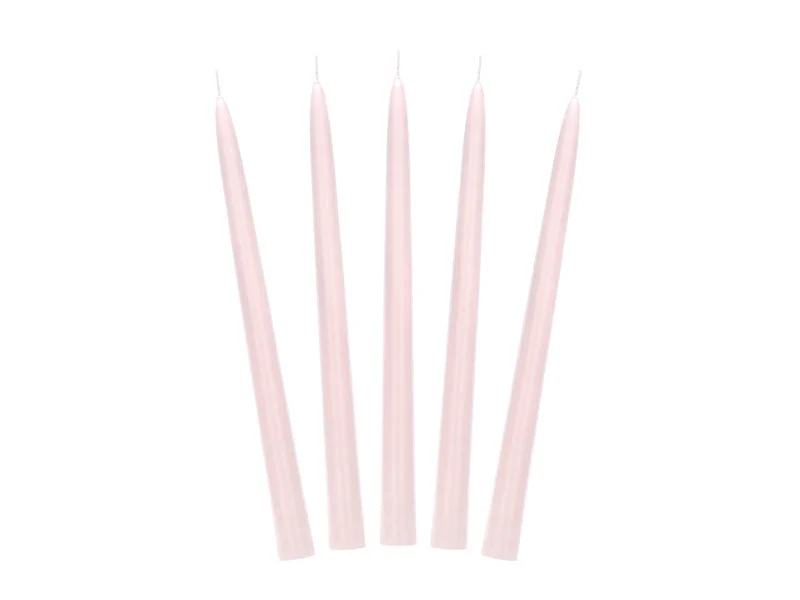 Lichtroze Kaarsen 24cm 10st