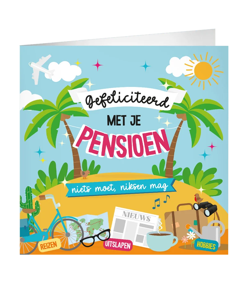 Pensioen Wenskaart 23cm