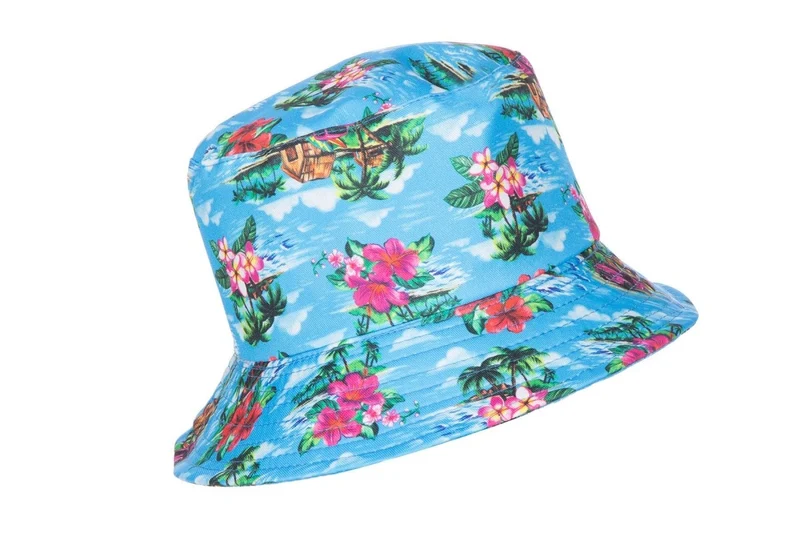 Hawaii Bucket Hat Blauw