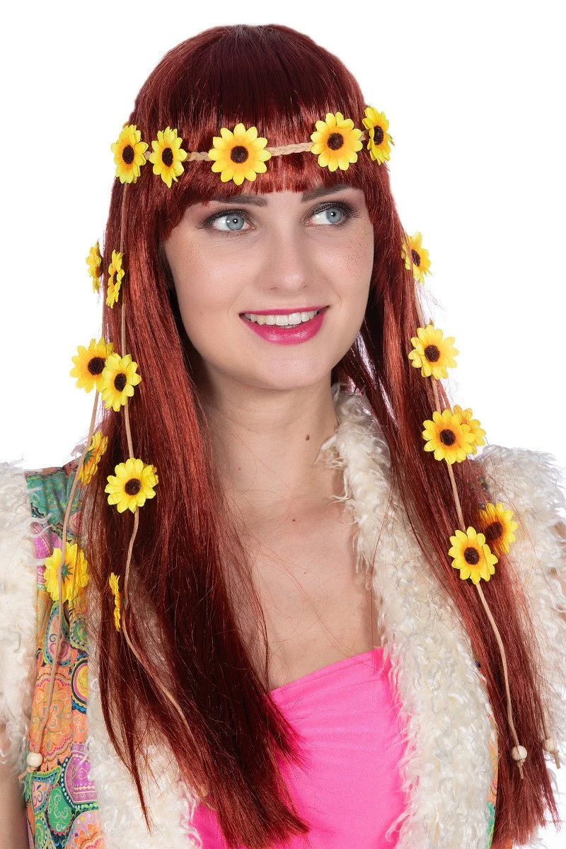 Bloemen Haarband Geel Dames
