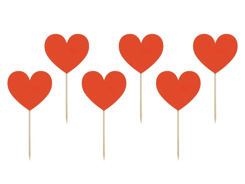 Hartjes Cupcake Toppers 11cm 6st