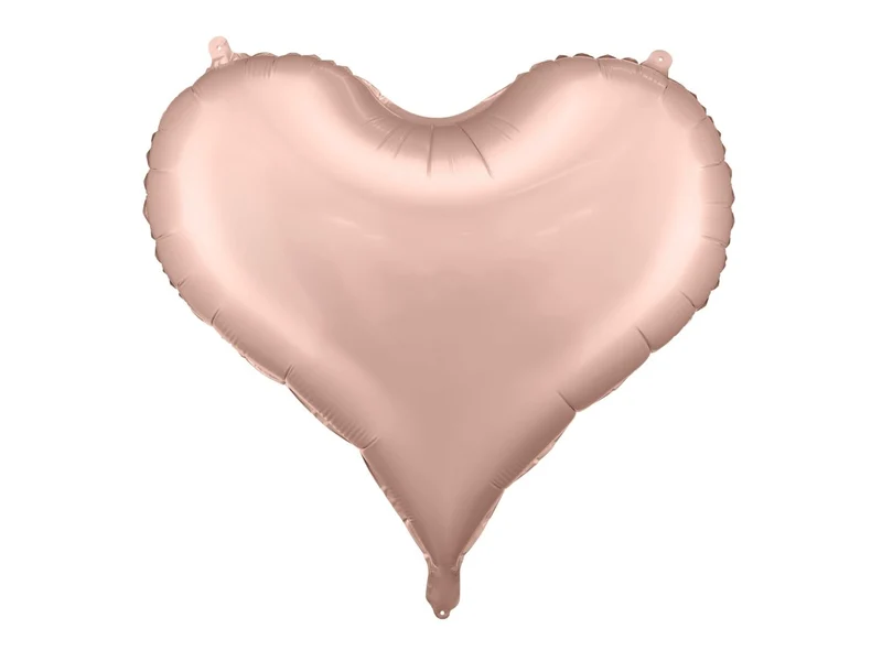 Hart Helium Ballon Rose Goud Leeg 75cm