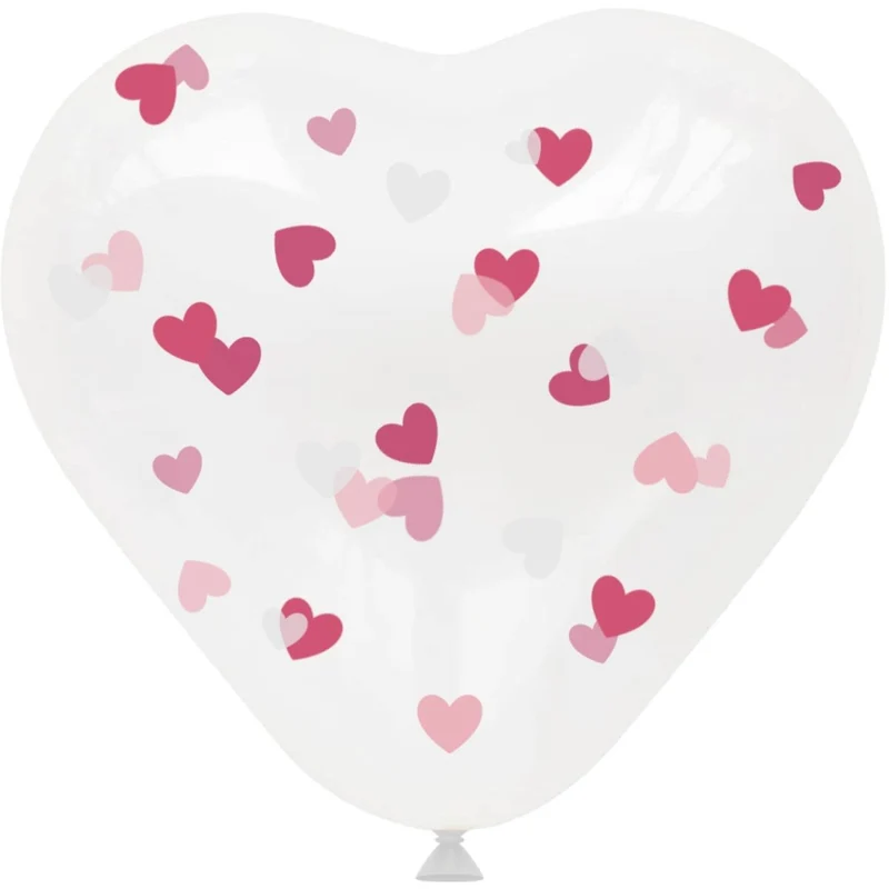 Roze Hartjes Ballonnen 30cm 4st