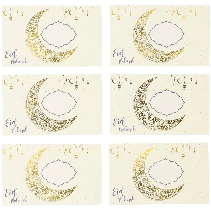 Eid Mubarak Stickers Bellenblaas 11cm 6st