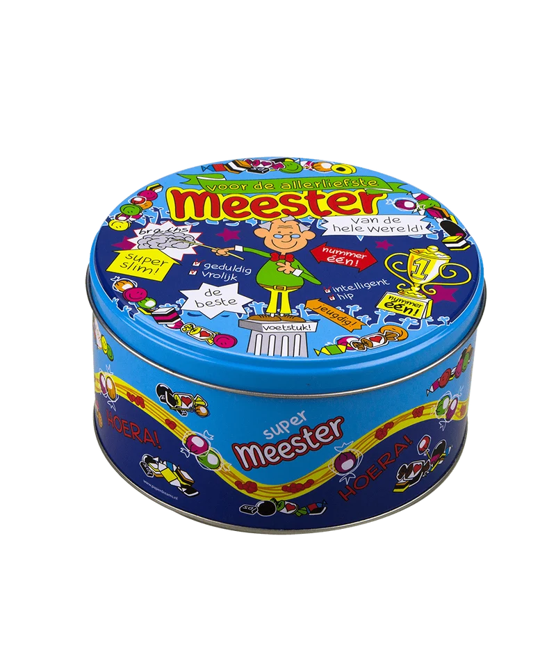 Snoeptrommel Meester 14cm